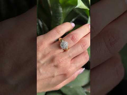 Bague Dôme Pavée - Or Jaune 750 & Diamants