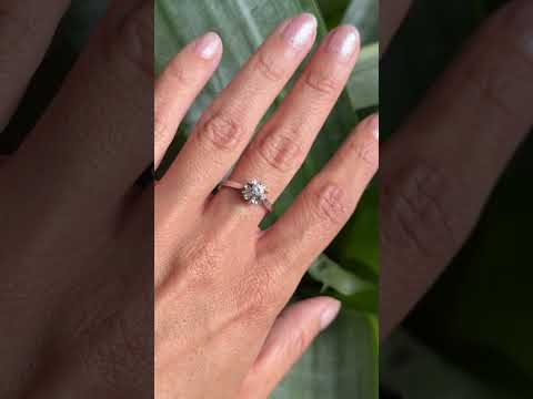 Bague Solitaire Vintage - Or Blanc 750 & Diamant