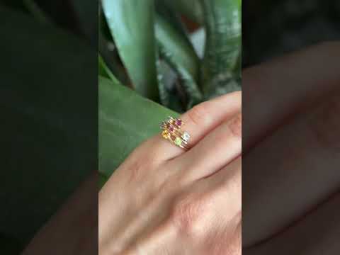 Bague Multicolore - Or Jaune 750