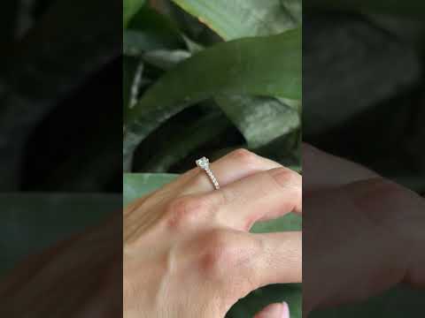 Bague Solitaire - Or Blanc 750 & Diamants