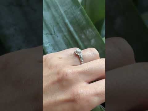 Bague Solitaire Vintage - Or Blanc 750 & Diamant