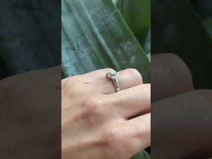 Bague Solitaire Vintage - Or Blanc 750 & Diamant