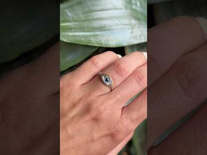 Bague Trilogie Vintage - Or Jaune 750 Saphir & Diamants