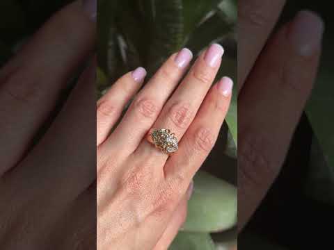 Bague Vintage Art Déco - Or Rose 750 & Diamants