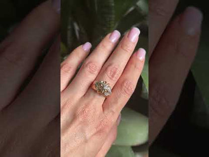 Bague Vintage Art Déco - Or Rose 750 & Diamants