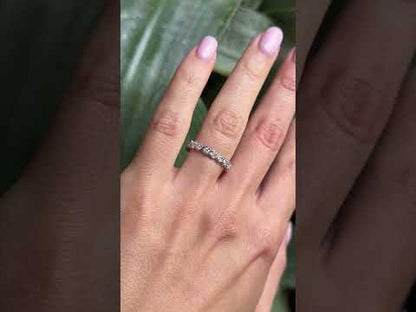 Bague Alliance Tour Complet - Or Blanc 750 & Diamants