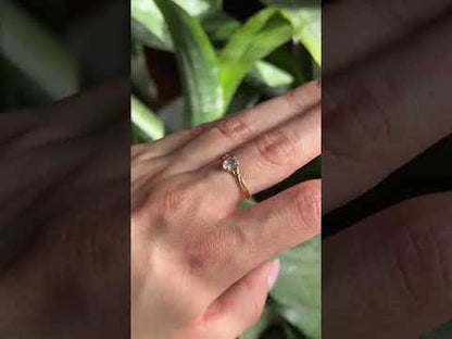 Aquamarine Ring - 750 Yellow Gold