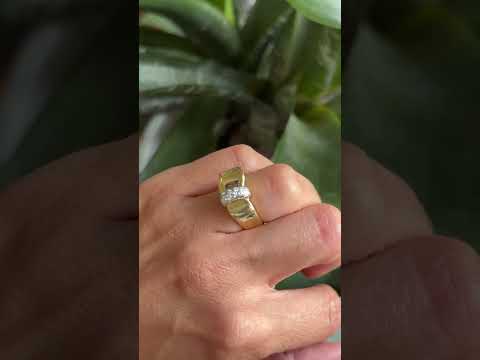Bague Noeud Vintage - Or Jaune 750 & Diamants