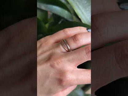 Trinity Wedding Band - Yellow/White/Rose Gold 750