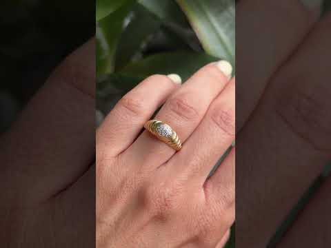 Bague Jonc Vintage - Or Jaune 750 & Diamants
