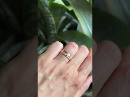 Bague Alliance Jonc - Or Rose 750 & Diamants