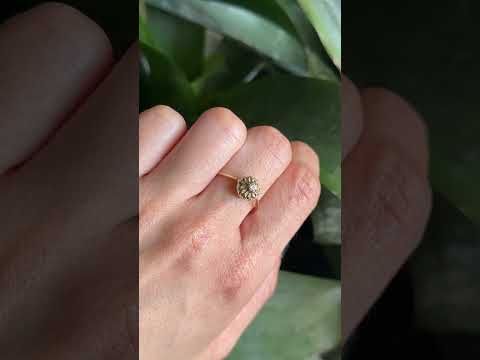 Vintage Solitaire Ring - 585 Yellow Gold & Diamonds
