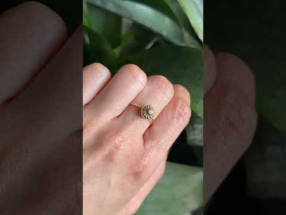 Vintage Solitaire Ring - 585 Yellow Gold & Diamonds