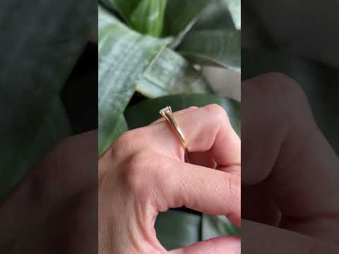 Bague Solitaire - Or Jaune 750 & Diamant