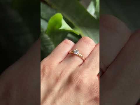 Bague Solitaire - Or Rose 750 & Diamant