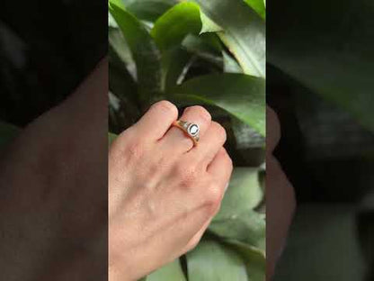 Bague Jonc - Or Jaune 750 Saphir & Diamants