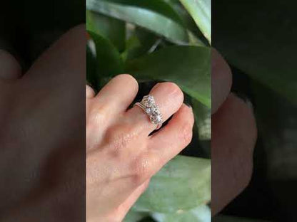 Vintage Toi & Moi Ring - 750 White Gold & Diamonds