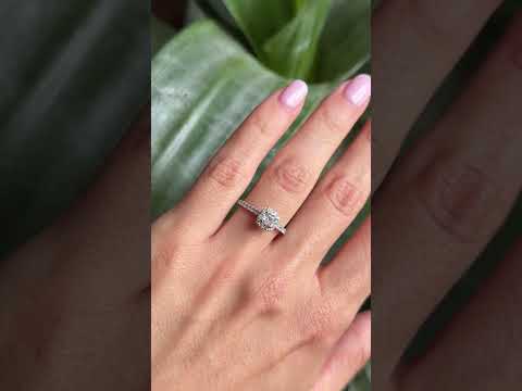 Bague Solitaire - Or Blanc 750 & Diamants