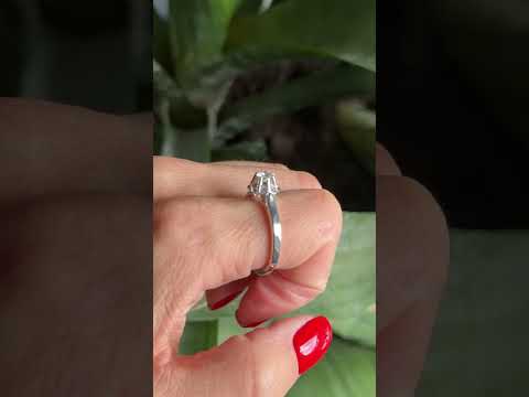 Bague Solitaire Vintage - Or Blanc 750 & Diamant