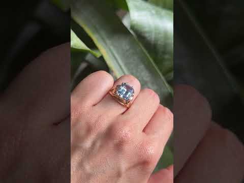 Bague Vintage Cocktail - Or Jaune 750 & Topaze