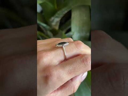 Bague Vintage Art Déco - Or Blanc 750 Saphir de Verneuil & Diamants