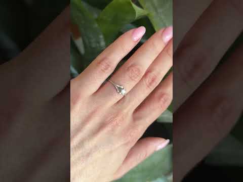 Bague Solitaire Vintage - Or Blanc 750 & Diamant