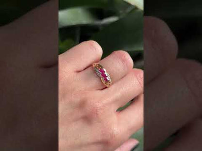 Bague Trilogie - Or Jaune 750 & Rubis