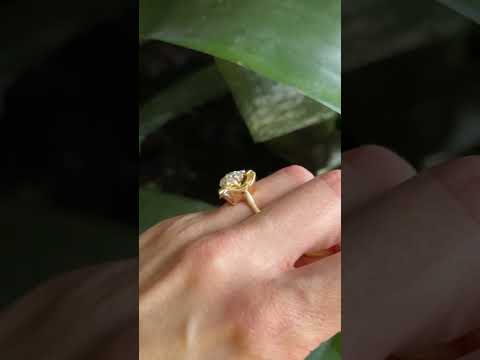 Bague Vintage Art Déco - Or Jaune 750 & Diamants