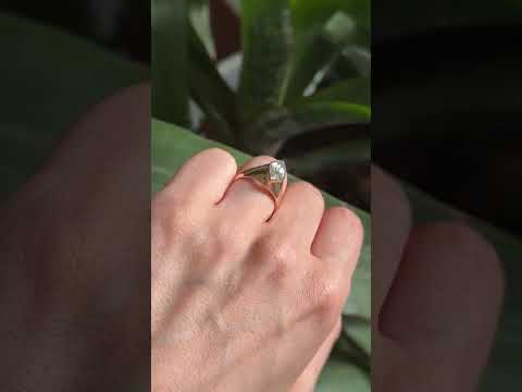 Bague Marquise - Or Jaune 750 & Topaze