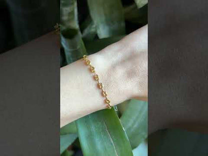 Coffee Bean Bracelet - 750 Yellow Gold