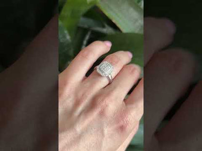 Bague Vintage Art Déco - Or Blanc 750 & Diamants