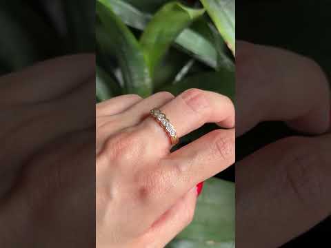 Half Eternity Ring - 18K Yellow Gold & Diamonds