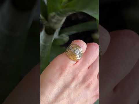 Bague Tank Tourbillon - Or Jaune 750 & Diamants
