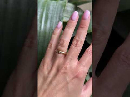 Bague Jonc - Or Jaune 750 & Diamant