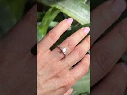 Bague Solitaire - Or Blanc 750 & Diamants