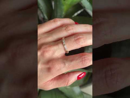Bague Alliance Bicolore - Or Jaune/Blanc 750 & Diamants