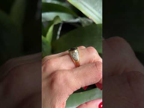 Bague Jonc - Or jaune 750 Améthyste & Diamants