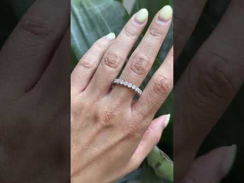 Bague Alliance Tour Complet - Or Blanc 750 & Diamants