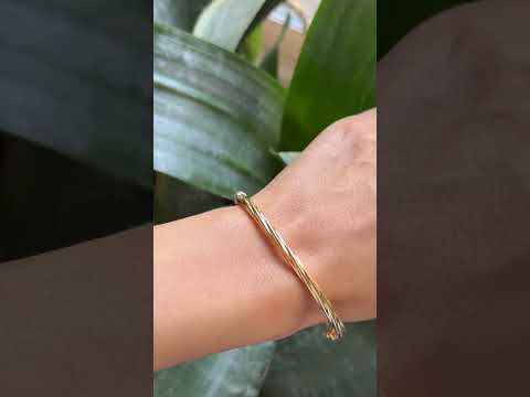 Bracelet Jonc Torsadé - Or Jaune 750