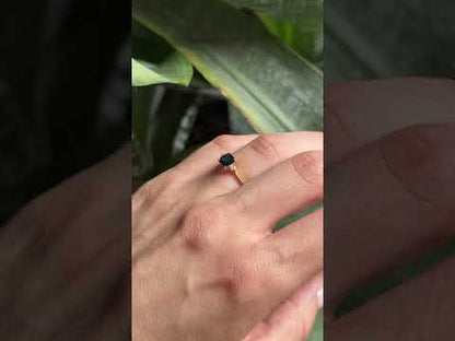 Bague Trilogie - Or Jaune 750 Saphir & Diamants