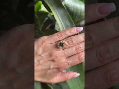 Bague Marguerite - Or Jaune 750 Saphir & Diamants