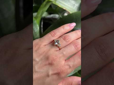 Nausicaä Medium Ring - 18K Yellow Gold Aquamarine & Diamonds