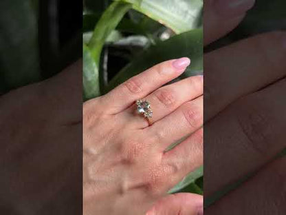 Nausicaä Medium Ring - 18K Yellow Gold Aquamarine & Diamonds