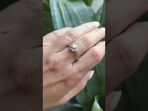 Bague Solitaire Vintage - Or Blanc 750 & Diamant